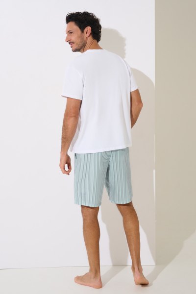 LISCA 035031 ARION Herren Pyjama / Schlafanzug S-XXL weiß 01