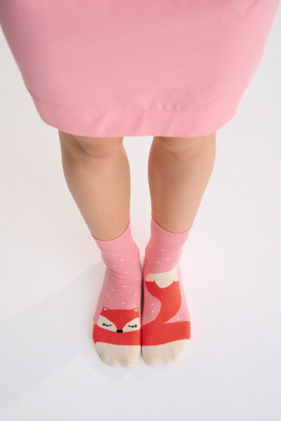 LISCA 061065 Socken Foxy / Fuchs Onesize M 35-38 / L 39-42 pink