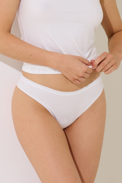 LISCA 062347 HAPPYDAY Brasil Slip mit Baumwolle S-XL weiss 01