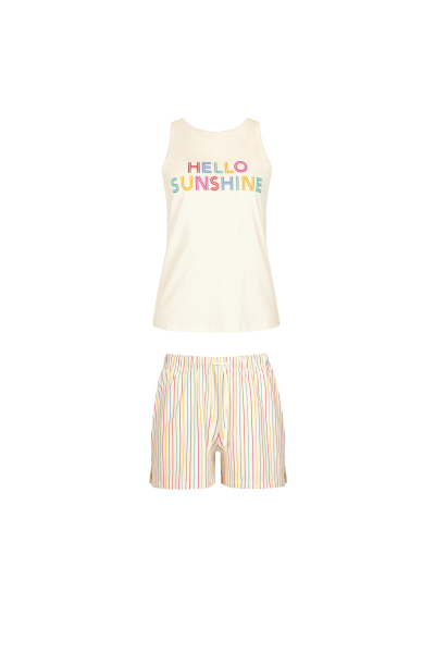 LISCA 063490 SUMMER Shorty / Schlafanzug XS-XL rainbow stripes RZ