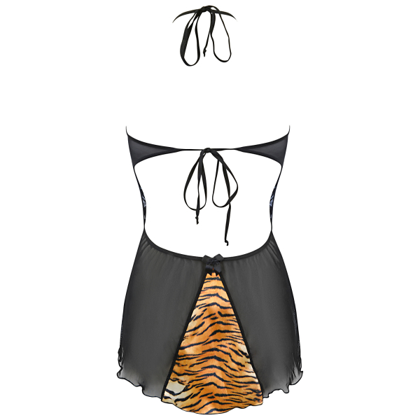 AXAMI 10192 Babydoll mit String S - XL schwarz-gold V-10029