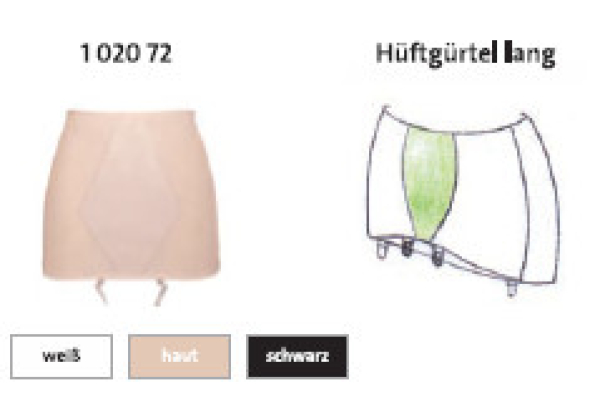 FORMAT Hüfthalter / Hüftgürtel / Strapshalter 75 - 110 weiß schwarz haut 102072