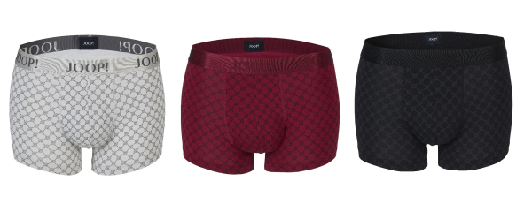 JOOP! 3er Pack 10224324 Cotton Stretch Pant/Short hellgrau/rot/schwarz q5d6