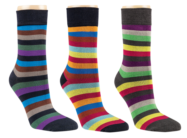 3 Paar RS. Harmony 11940 BAMBUS Ringelsocken 2 Größen