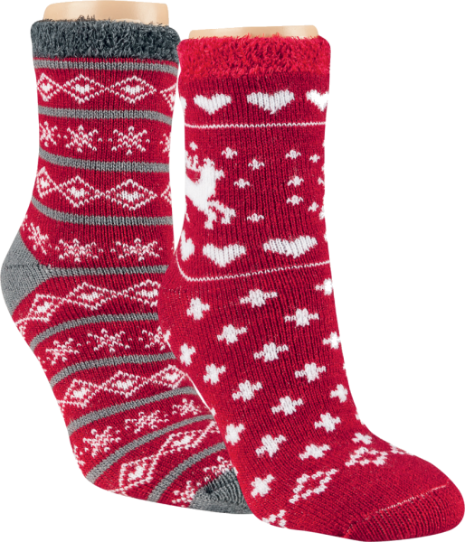 RS. Harmony 12800 Kuschelsocken "WEIHNACHTSZEIT" rot 35-38, 39-42