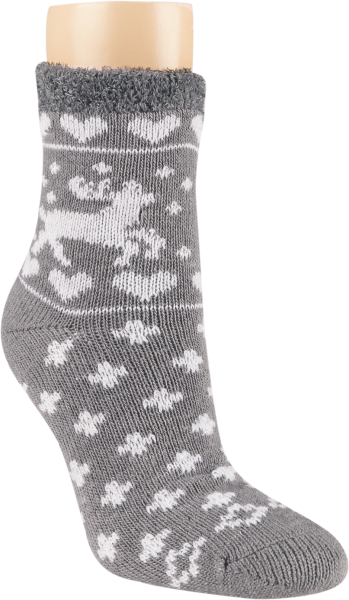 RS. Harmony 12800 Kuschelsocken "WEIHNACHTSZEIT" grau 35-38, 39-42
