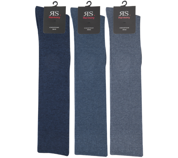 3 Paar RS. Harmony 13002 Kniestrümpfe JEANS 35-38, 39-42
