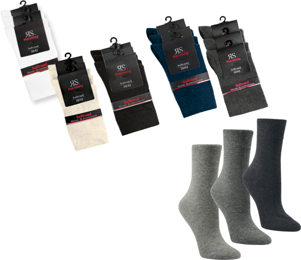 RS. Harmony 13314 LADY STRUMPF 9er Pack 35-38, 39-42 silbertöne