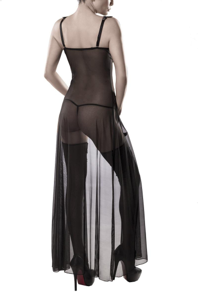 GREY VELVET 15264 Set Longtop / Robe, String & Strümpfe S - XL