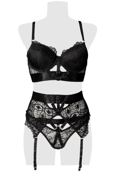 GREY VELVET 20207 Set BH, Slip & Strapsgürtel S - XXL