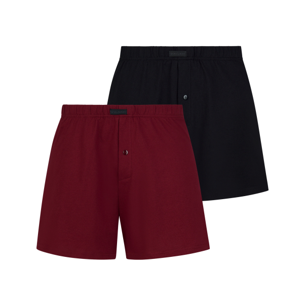 BRUNO BANANI 2er Pack Boxershorts LOOSE Fit 22012691-4804 portweinrot schwarz