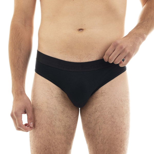 BRUNO BANANI 2er Pack Slip FLOWING S - XXXL schwarz 1811