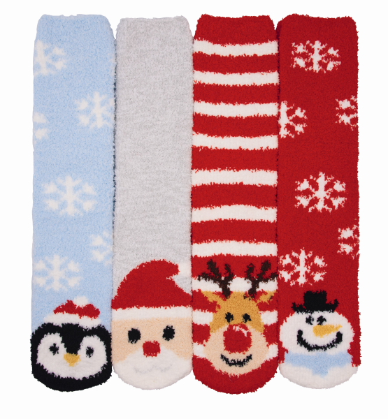 TAUBERT 752204588 ABS KUSCHELSOCKEN 1 Paar X-Mas Spirit 4 Motive