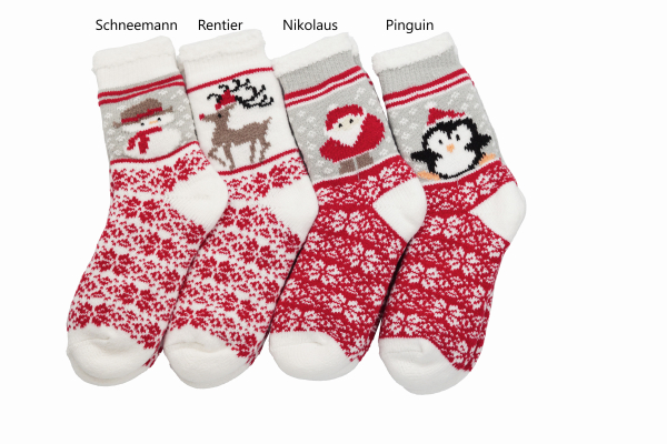 TAUBERT 762230588 KUSCHELSOCKEN dick SANTA ON TOUR 1 Paar in 4 Motive