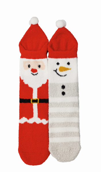 TAUBERT 762232588 KUSCHELSOCKEN 1 Paar HAPPY SANTA 2 Motive