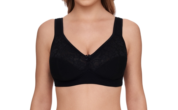 SUSA 2er Pack Soft BH 27931 ohne Bügel 75-105, B-E weiß schwarz (215)