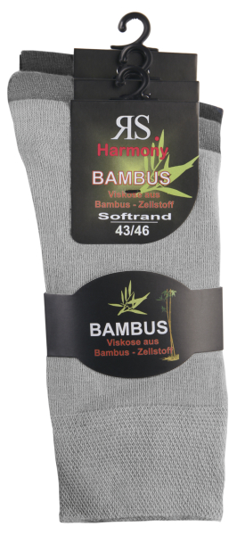 3 Paar RS. Harmony 31057 Strümpfe BAMBUS silbertöne Übergröße XL 47-50