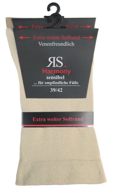 RS. Harmony 31121 Gesundheitssocken ohne Gummi NATURTÖNE 39-42, 43-46