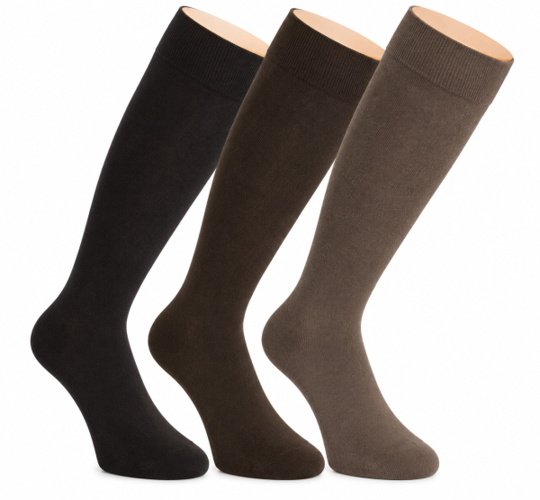 3 Paar RS. Harmony 33013 Kniestrümpfe BRAUN 39-42, 43-46
