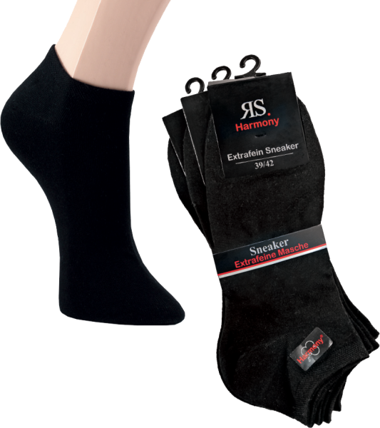 9 Paar RS. Harmony 35012 Sneaker schwarz 39-42, 43-46