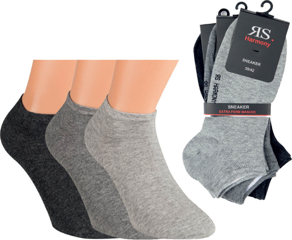 RS. Harmony 35016 (9 Paar) Sneaker 39-42, 43-46 silbertöne