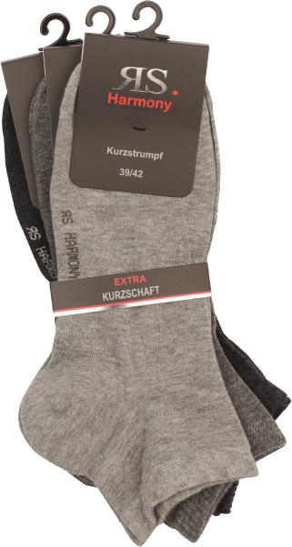 9 Paar RS. Harmony 35201 Kurzstrumpf silbertöne 39-42, 43-46