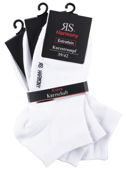9 Paar RS. Harmony 35203 Kurzstrumpf weiß 39-42, 43-46