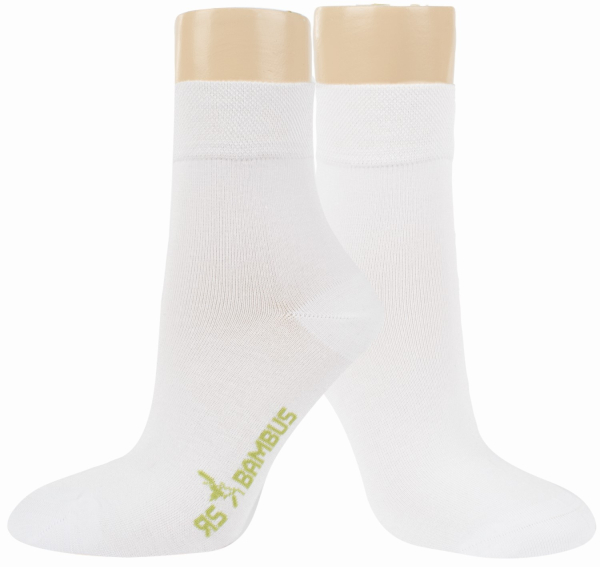 9 Paar RS. Harmony 43007 BAMBUS Kurzsstrumpf weiß 3 Größen