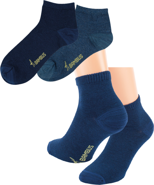 9 Paar RS. Harmony 43012 BAMBUS Kurzstrumpf 3 Größen blautöne