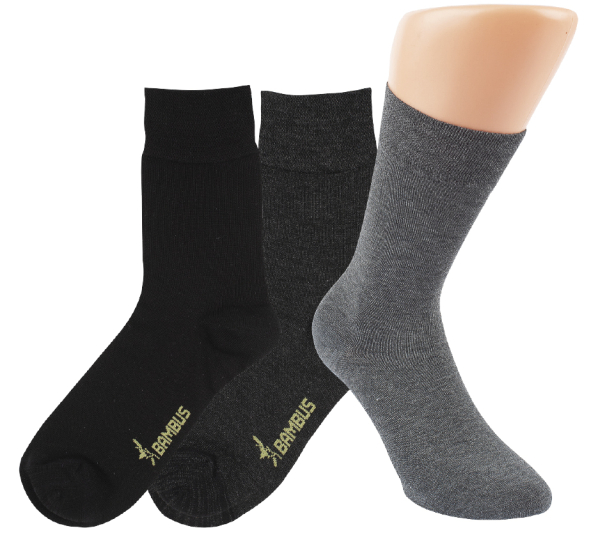 9 Paar RS. Harmony 43060 BAMBUS Strümpfe silber melange 3 Größen