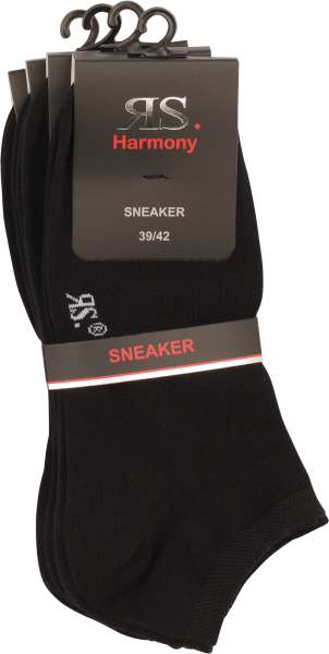 RS. Harmony 45221 (8 Paar) Sneaker 35-38, 39-42, 43-46 schwarz