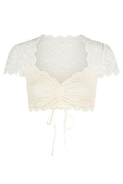 NINA von C. 48462971 Dirndl Bluse NINA kurzarm Gr. 34-44 champagner