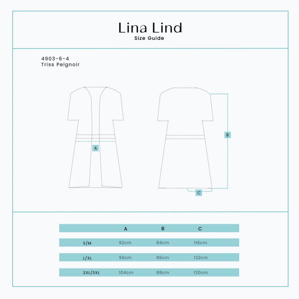 LINA LIND 4903-6-4 Peignoir / Kimono TRISS schwarz S - 3XL