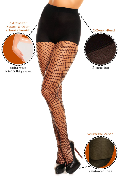 GLAMORY Mesh Netzstrumpfhose G-50351 schwarz