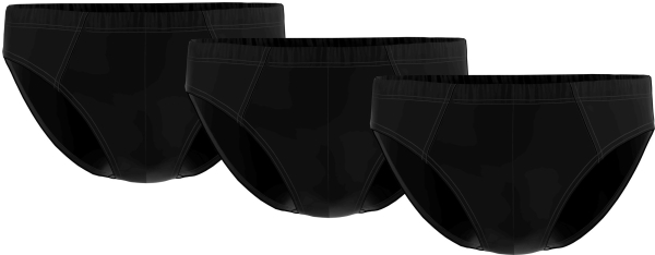 SEIDENSTICKER 51000 Mini Slip 3er Pack M - XXL schwarz 90