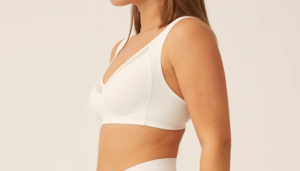 NATURANA 5504 Soft BH mit Mesh 70 - 105, B - F weiß schwarz