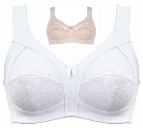 NATURANA 5515 Soft BH mit Spitze 80 - 105, B - F weiß light beige