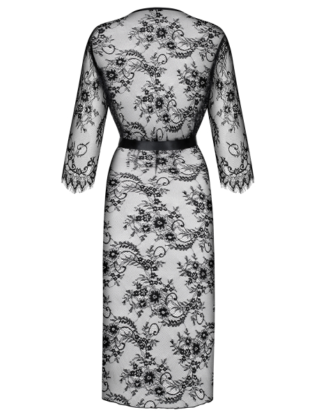OBSESSIVE Peignoir / Robe LASHY mit String schwarz S - XL