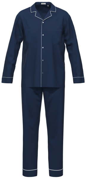 SEIDENSTICKER 61001 Schlafanzug / Pyjama lang 48-60 dunkelblau 22