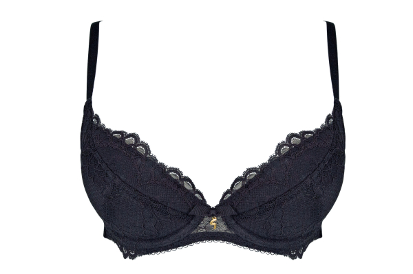 GOSSARD 7711 BLACK / SCHWARZ Push Up Bügel BH 70-100, A-I