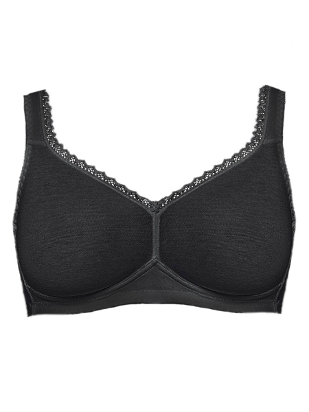 SUSA 90B Sonderpreis Soft-BH 7758 gemoldet ohne Bügel ORGANIC COTTON schwarz 004