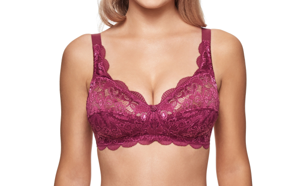 SUSA 100D Sonderpreis Spitzen BH 7814  ohne Bügel pflaume 118