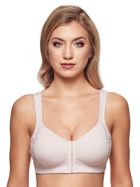 SUSA ❤ Vorderverschluss BH LONDON 8145 ❤ kurz, ohne Bügel 80-100, B-G weiß nude