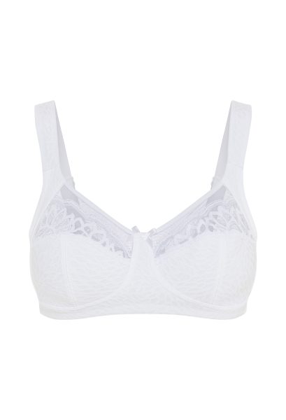 SUSA 8238 Soft BH mit Spitze ohne Bügel 80-100, B-F weiß 003