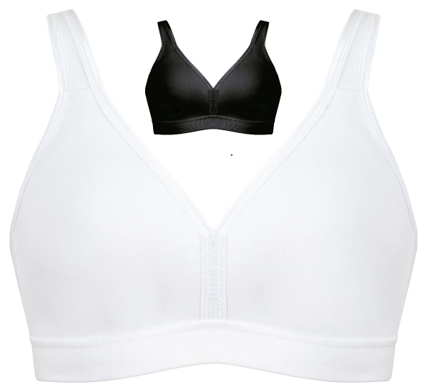 NATURANA 86021 Soft Sport BH 80 - 105, B - D weiß schwarz