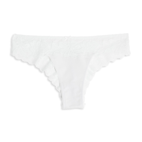 COTONELLA adc87 2 STÜCK Brazilian Slip mit Spitze MY PIZZO 38-44 weiss