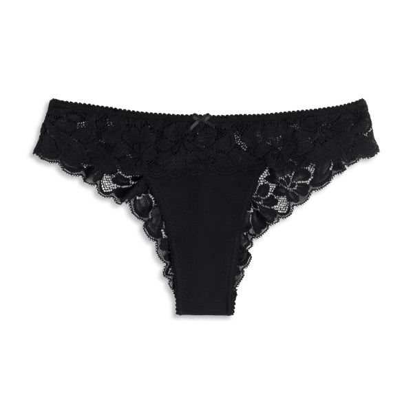 COTONELLA adc87 2 STÜCK Brazilian Slip mit Spitze MY PIZZO 38-44 schwarz