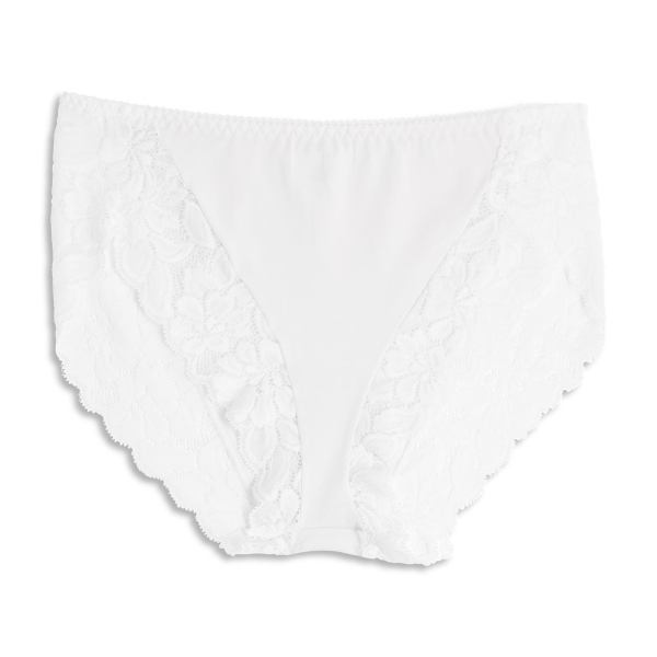 COTONELLA adc89 2 STÜCK Midi Slip mit Spitze MY PIZZO 40-46 weiss