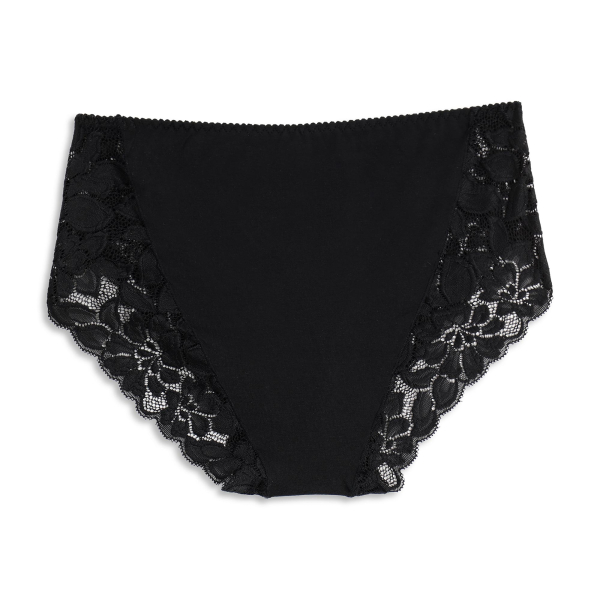 COTONELLA adc89 2 STÜCK Midi Slip mit Spitze MY PIZZO 40-46 schwarz