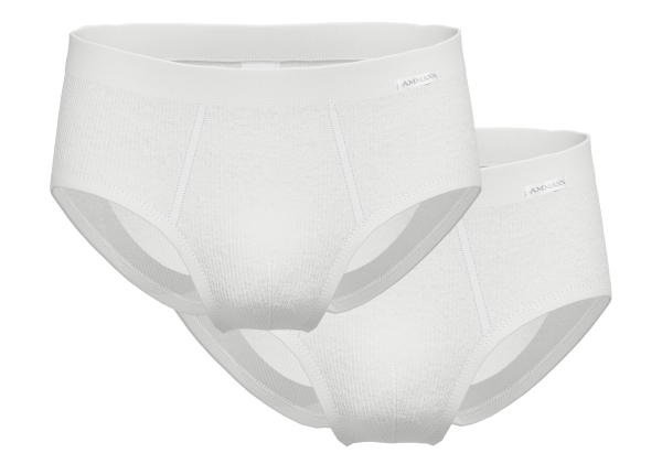 AMMANN 226252 2er Pack Slip DOPPELRIPP mit Eingriff Gr. 5-8 Baumwolle